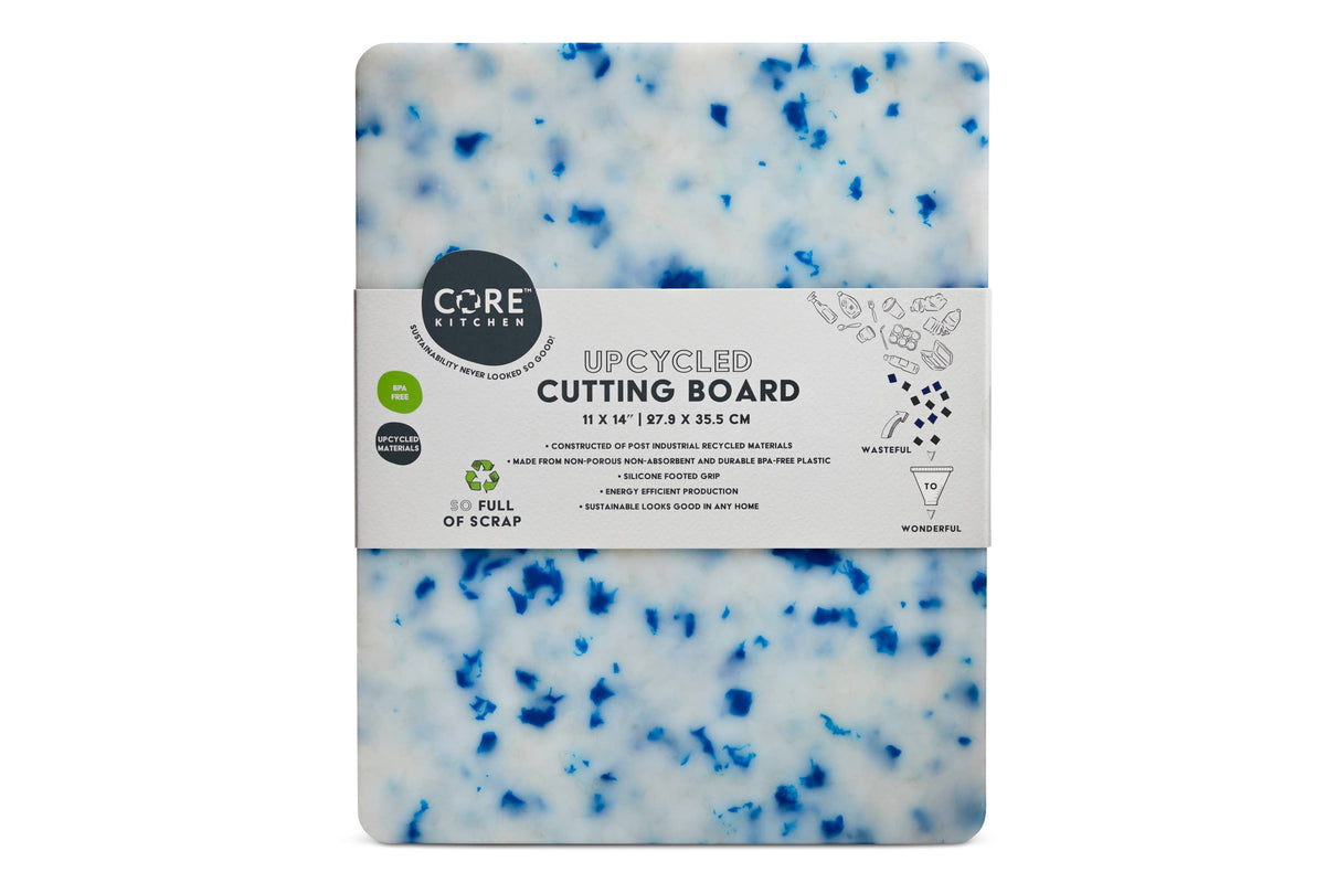 Recycled Plastic Cutting Board Medium Blue Confetti