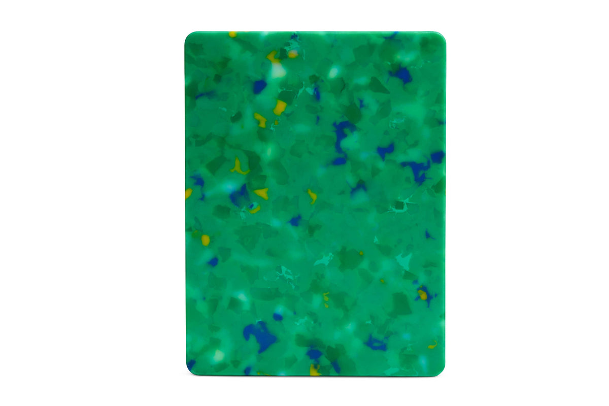 Recycled Plastic Cutting Board XS Green Confetti