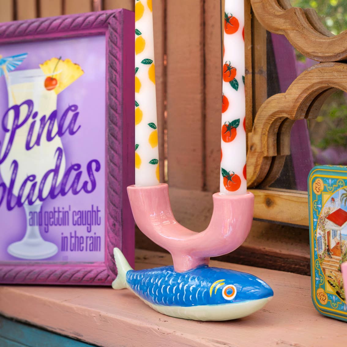 Lemon Taper Dinner Candles | 2 Pack | Summer | Lemon Gifts |