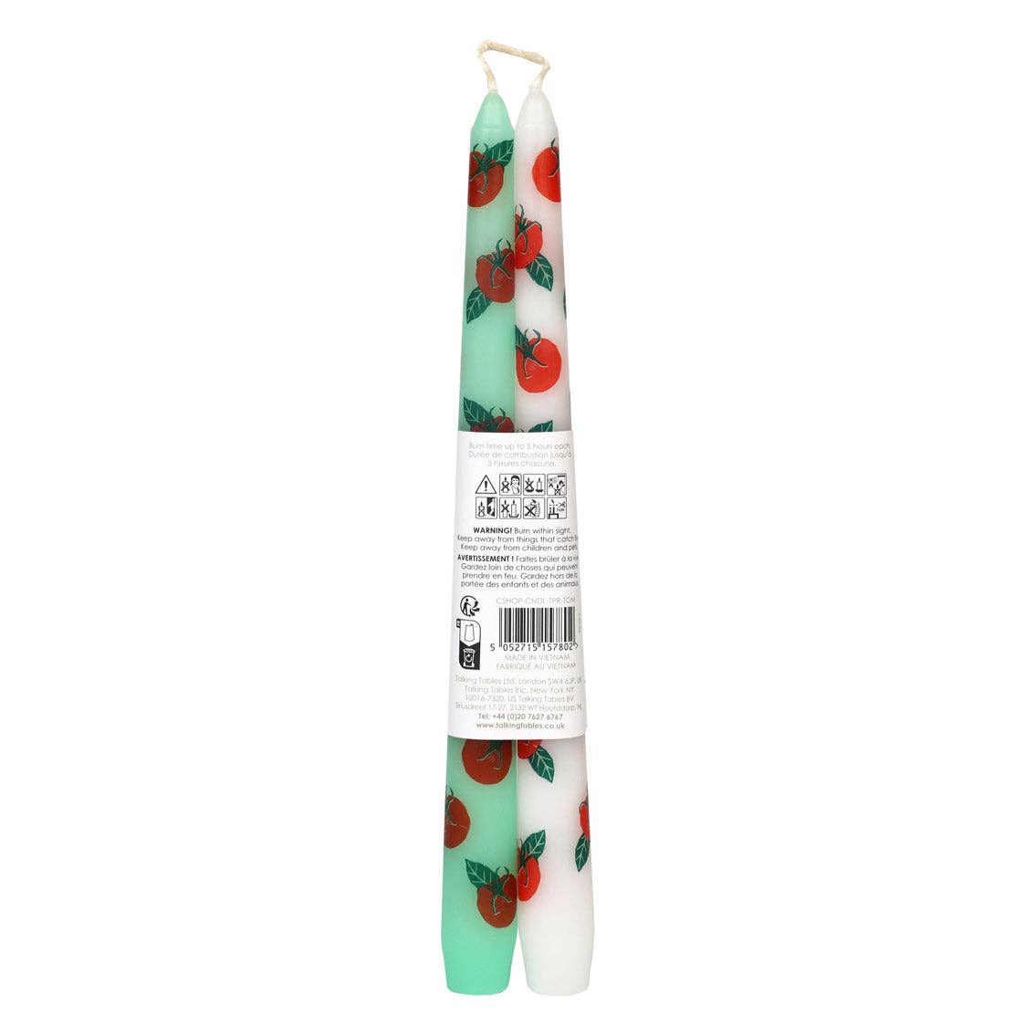 Tomato Taper Dinner Candles  | 2 Pack | Summer Decor |