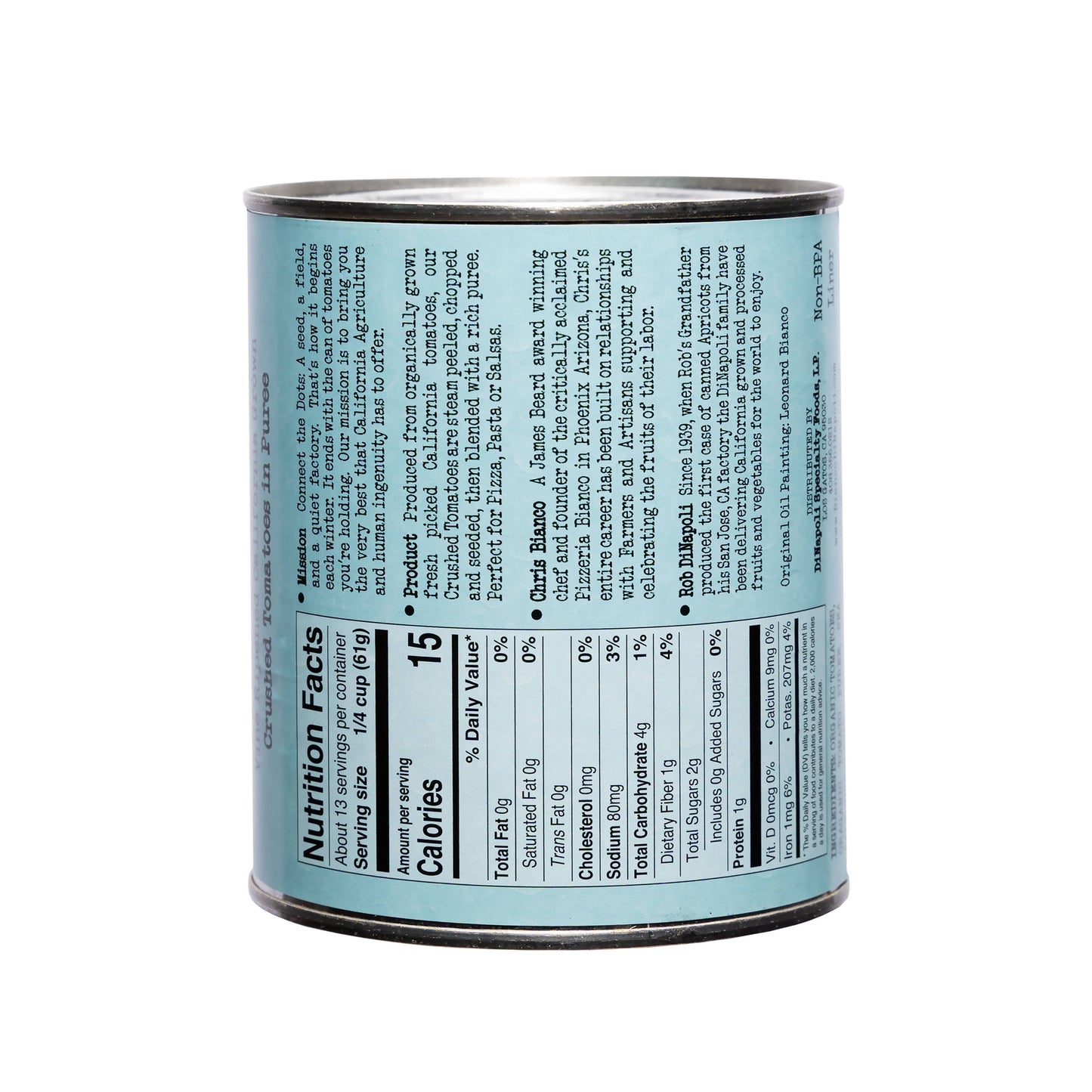 Bianco DiNapoli 28oz  Organic Crush & Puree (6 ct)